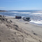 Les bunkers sur la plage côté océan